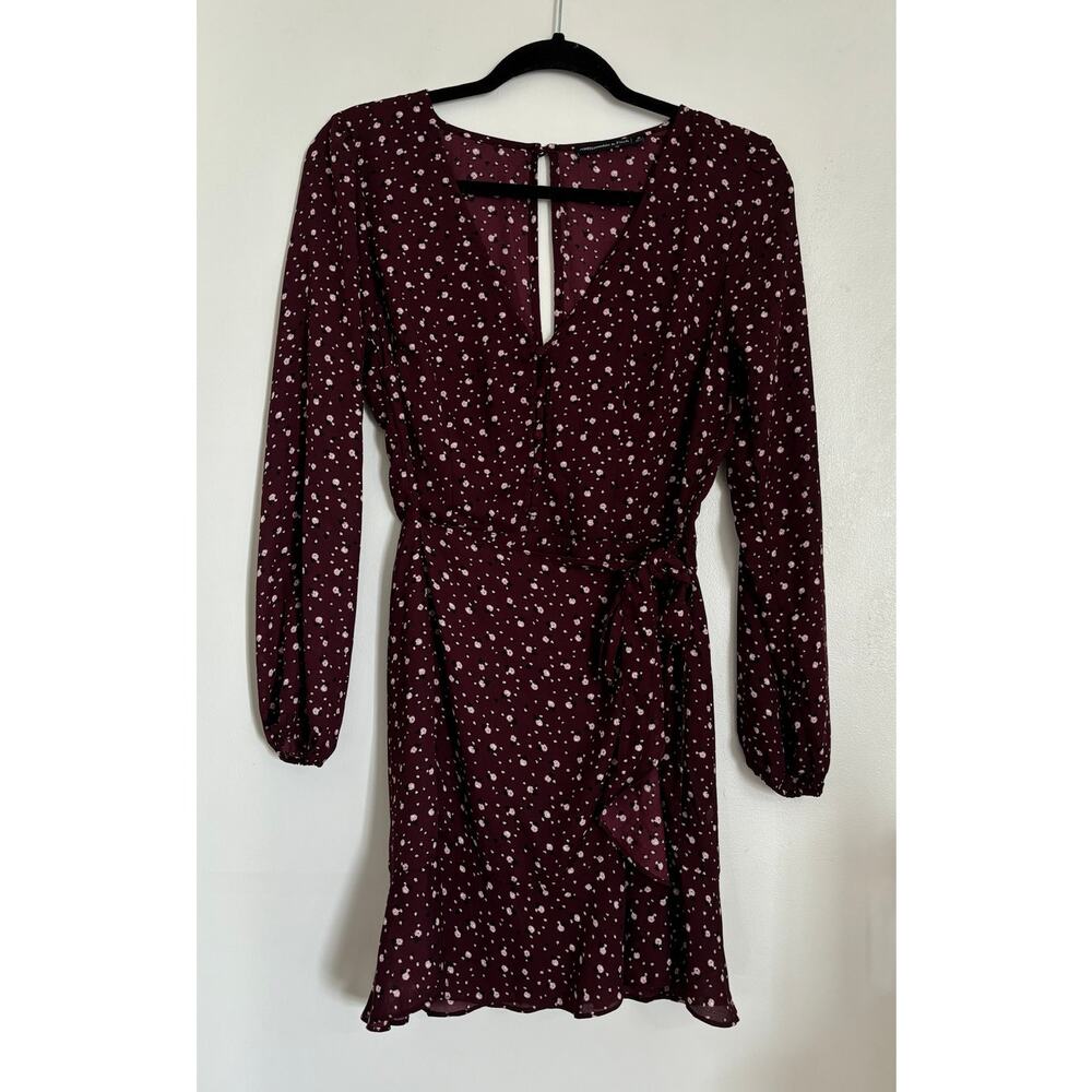 Purple Abercrombie Floral Wrap Skirt Mini Dress S